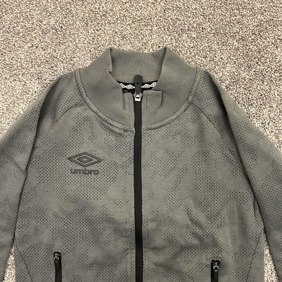 Umbro Kids Tech Soccer Full Zip Jacket Size XS (4/5) Gray Zipped Pockets NWT - Picture 6 of 14
